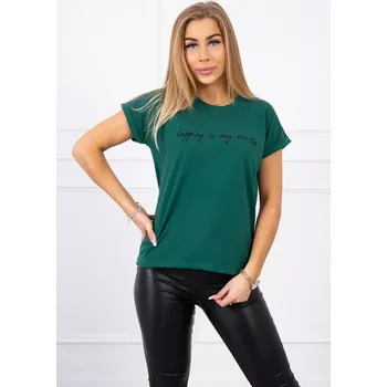 Dámská halenka Nakupování je moje kardio tmavě zelená halenka UNI