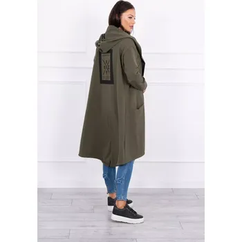 Kaki bunda s kapucí nadměrné velikosti UNI