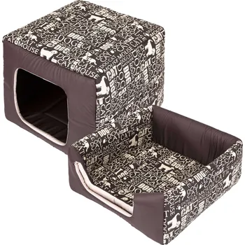 Pelíšek pro psa Bouda a Pelíšek v jednom - Domeček pro psa, Pelíšek pro psa 40x40 cm Doggy