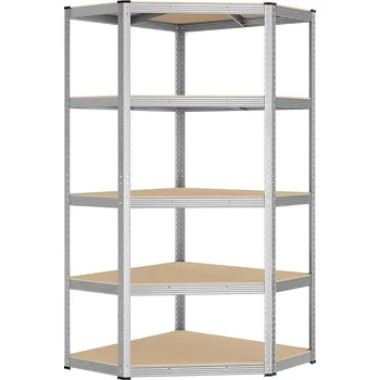 Dílenský regál Rohová úložná police, 70x70x180 cm