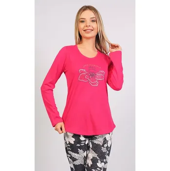 Dámské pyžamo Dámské pyžamo dlouhé Martina malina XL