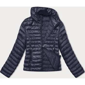 Tmavě modrá prošívaná dámská bunda se stojáčkem (16M9108-215) odstíny modré XL (42)