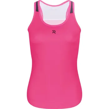 cyklistický dres RIVANELLE Cyklistický dres bez rukávů - SPARK ELITE - růžová/černá 2XL