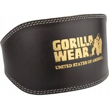 Vrták ŠIROKÝ TRÉNINKOVÝ OPASK NA POSILOVNU KOŽENÝ GORILLA WEAR 6 PALCŮ S/M