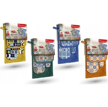 Chňapka SETAHOME Kuchyňský set 3v1 chňapka a rukavice a utěrka