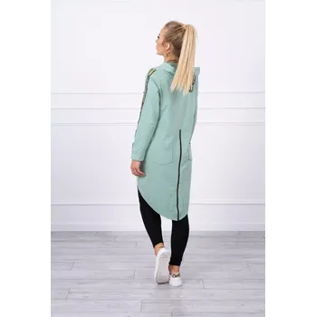 Dámská mikina Mikina se zipem na zádech tmavě mátová UNI