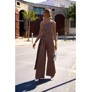 Dámský overall M845 Kombinéza na jedno rameno se šerpou - mocca EU XXL