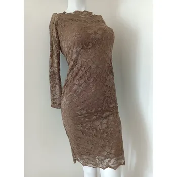 Dámské oblečení Dámské krajkové šaty 91141 hnědé - Koucla 12