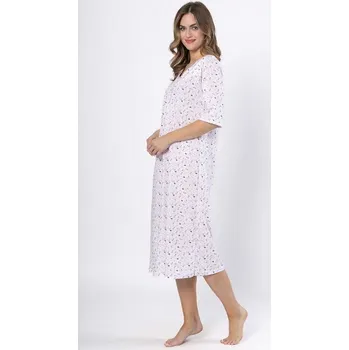 Košile Leveza 1638 Dioniza kr/r M-2XL bílá-lila M