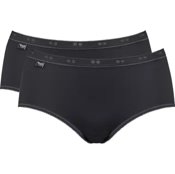 Kalhotky Dámské kalhotky 2 pack Basic midi black - Sloggi černá M