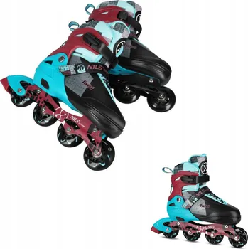 Kolečkové brusle Brusle 2v1 pro mládež modré nastavitelné velikosti S 31-34 Nils Extreme