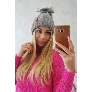 Čepice Fleecová kostkovaná čepice K226 tmavě šedá UNI