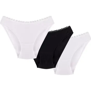 Kalhotky Wol-Bar Soft Cute 3-pack barva: bílá-bílá-černá S