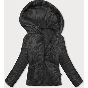 Černá krátká dámská prošívaná bunda (B8185-1) odstíny černé XXL (44)