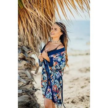 Dámský župan Župan Edna Námořnicky modrý vzor - Eldar L/XL