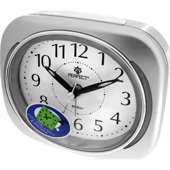 Budík Budík Perfect stříbrný, 10 cm