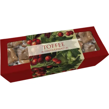 Vánoční dekorace Vánoční dárkově balené karamely Red Christmas Flowers Holly