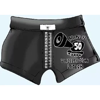 Trenýrky Trenky s metrem-Kanon - XL černá