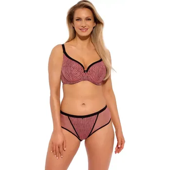 Podprsenka Polovyztužená dámská podprsenka semi soft Gaia BS 1259 Lise černo-růžová 75I