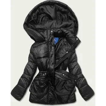 Černá dámská péřová bunda (ag6-26) odstíny černé XL (42)