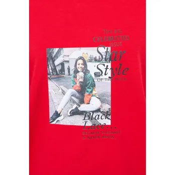 Halenka s potiskem Star Style červená UNI