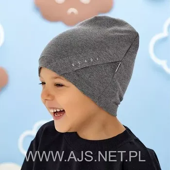 Čepice Dětská čepice AJS 50-136 tmavě modrá 52-54 cm