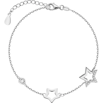 Náramek Stříbrný náramek se zirkony - hvězda - AP539-2591