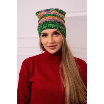 Čepice Fleecová čepice Patrycja K254 fialová+zelená neonová UNI