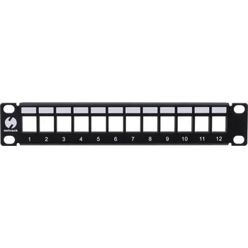Serverovna Netrack patch panel 10" 12 portů UTP keystone