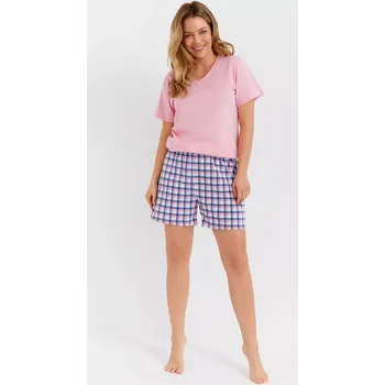 Dámské noční prádlo Taro Layla 3423 pyžamo kr/r M-XL W25 dámské růžová S