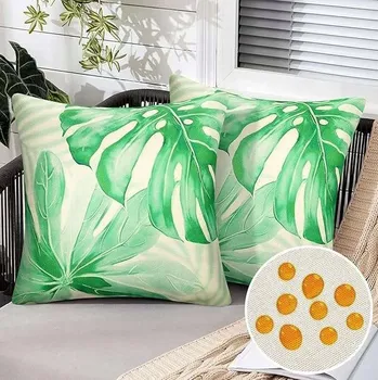 Povlak na polštářek Povlak na polštář Dekorativní Vzor palmových listů 45x45cm Sada 2ks