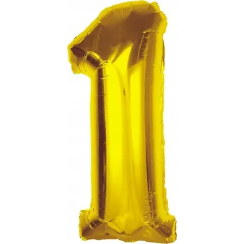 Balónek Fóliový balónek Smart, číslice 1, zlatý, 92 cm