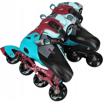 Kolečkové brusle Brusle 2v1 pro mládež modré nastavitelné L 39-42 Nils Extreme