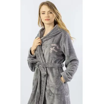 Dámský župan Dámský župan krátký s kapucí Monika šedá S