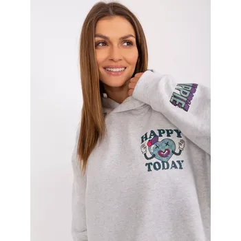 Dámská mikina Mikina D10606BA02406D2 světle šedá S/M