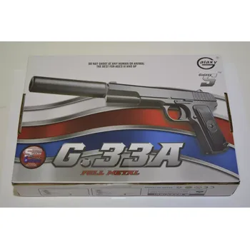 Airsoft Kovová kuličkovka s tlumičem G33A - BB 6 mm - kuličková pistole airsoft