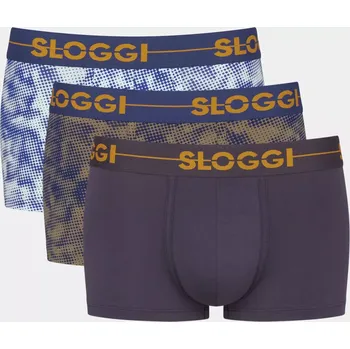 Pánské spodní prádlo Pánské boxerky Sloggi men Go Hipster C3P kombinace zelené (M010) 008