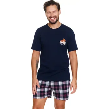 Pánské pyžamo Pánské pyžamo 7201 blue - Doctornap tmavě modrá M