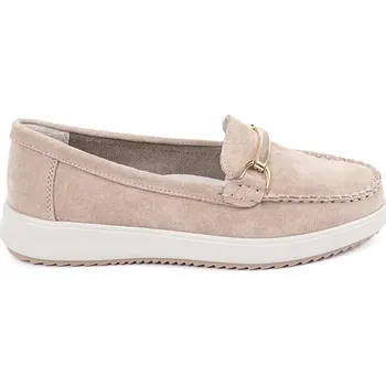 Dámské mokasíny Designové dámské hnědé mokasíny platforma 40