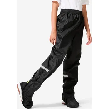 Cyklistické kalhoty BTWIN Dětské svrchní cyklistické kalhoty 500 10 LET ČERNÁ