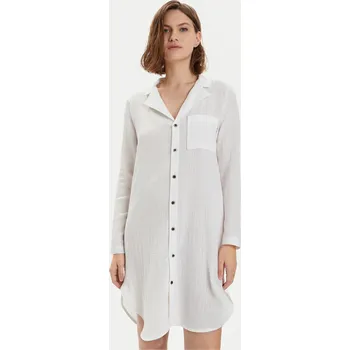 Dámská noční košile 000QS7141E 100 bílá - Calvin Klein M