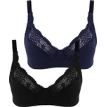 Doriana nevyztužená podprsenka s krajkou 7524 - 2kusy 105C vícebarevná