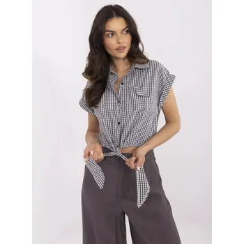 Dámská halenka Košile NM BZ KA 01147.62P černá bílá S/M