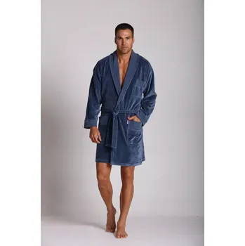 Pánský župan Krátký pánský župan VELUR 711 GRANÁT XL