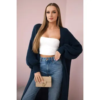 Dámský svetr Svetr dlouhý kardigan Tmavý denim UNI