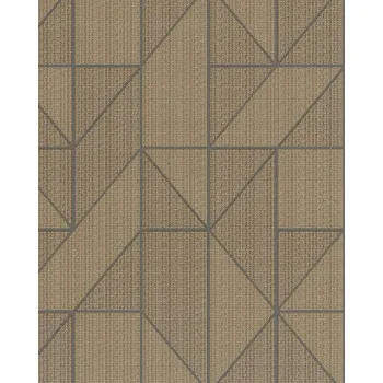 Tapeta HNĚDÁ TAPETA VZOR LINIE MODERNÍ INDUSTRIALNÍ VINYLOVÁ TAPETA