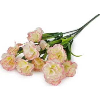 umělá květina Umělá kytice karafiát mini - krémová světlá růžová světlá