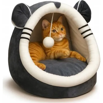 Pelíšek pro psa Pelíšek DOMEČEK s oušky, budka pro kočky S (I152)