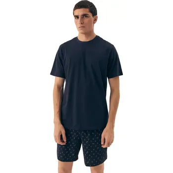 Pánské pyžamo Pánské pyžamo 42601 Shore dark blue - HENDERSON tmavě modrá L