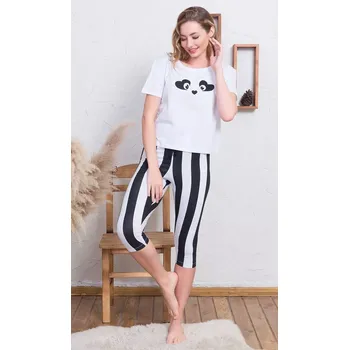 Dámské pyžamo Dámské pyžamo kapri Paulína bílá S